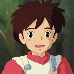 adorable portrait in the gritty posterized grainy analog style of studio Ghibli and 1960s americana Comics, HQ 8k scan