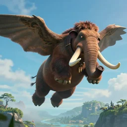 a photograph of appa, the flying bison in the sky. live action still from avatar the last airbender ( 2 0 2 5 ). color harmony, 8 k detail, gallery quality, hd wallpaper, premium prints available.