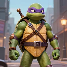 photo of a steampunk teenage mutant ninja turtle