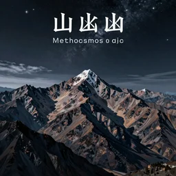 a beautiful artistic painting of mountain line in outer space, mountain label, methocosmos or outer space, almost like in the sky or all in the amazing outdoors view, long exposure, 8 k resolution, trending on artstation