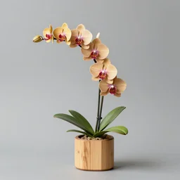 model of a orchid made out of wood