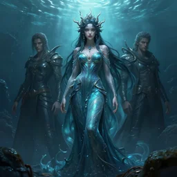 sea queen, mysterious, highly detailed, digital painting, artstation, concept art, smooth, sharp focus, illustration, unreal engine 5, 8 k, art by sakimichan and greg rutkowski and edgar maxence