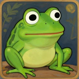 pepe the frog groyper smug look, uncropped, painted by carl larsson and alphonse mucha