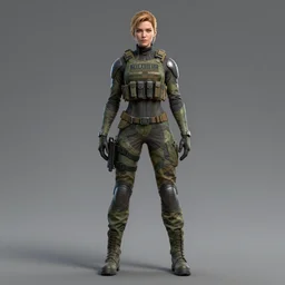 full body tactical military sci-fi female character made by Stanley Artgerm Lau, WLOP, Rossdraws, James Jean, Andrei Riabovitchev, Marc Simonetti, Yoshitaka Amano, ArtStation, CGSociety, concept art, cgsociety, octane render, trending on artstation, artstationHD, artstationHQ, unreal engine, 4k, 8k
