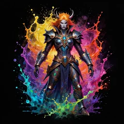 splash art graphic design color splash high contrasting art, fantasy, highly detailed, art by greg rutkowski