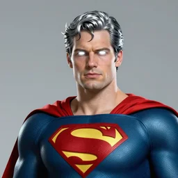 portrait of superman, white glowing eyes, silver shaggy hair, cloak, male, fantasy, extremely detailed, digital painting, artstation, concept art, sharp focus, illustration, stunning lighting, artgerm, alphonse mucha, simon stalenhag, light atmosphere, golden ratio, cinematic lighting, hyperdetailed, marc simonetti, greg rutkowski, 8 k