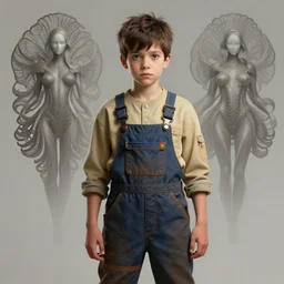 epic professional digital art of a boy wearing coveralls, by leesha hannigan, iris van herpen, artstation, cgsociety, wlop, epic, much wow, much detail, gorgeous, detailed, masterpiece