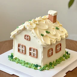 a house with a cake as a roof
