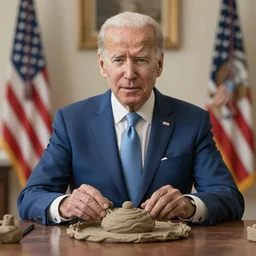 Joe Biden made of clay