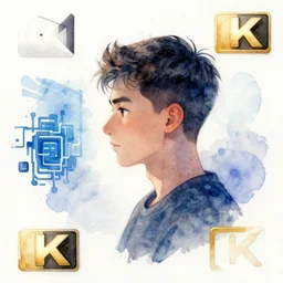 profile picture, coder, machine learning, watercolor painting, 4 k, detailed