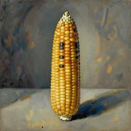 still life corncob. art by mucha,