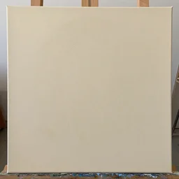 unfinished canvas, dry brush wash