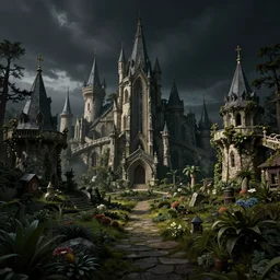 landscape of an european fairyland, ancient, mythical, dark, strange, beautiful, high contrast, dynamic lights, award winning photo by ilhan eroglu, gitta sladic and ian david soar