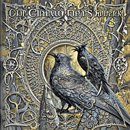 book cover, award winning, dark crow, fantasy forest landscape, dragon scales, fantasy magic, dark golden light night, intricate, elegant, sharp focus, illustration, highly detailed, digital painting, concept art, matte, art by WLOP and Artgerm and Greg Rutkowski, masterpiece