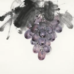 zen, grape, ink by xu wei