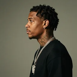side profile shot of kentrell gaulden youngboy never broke again, 8 k