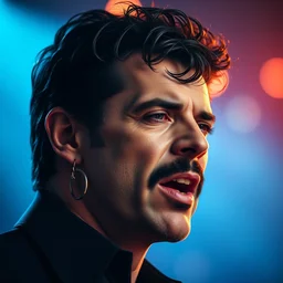 a portrait of freddie mercury, highly detailed, trending on artstation, bokeh, 9 0 mm, f / 1. 4