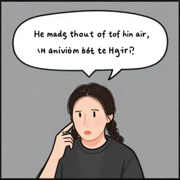 he made a thought out of thin air