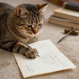 a cat writing an 1 8 0 0 s style letter