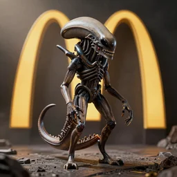 Xenomorph as mcdonald's employee