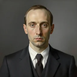 portrait of man in a suit with covered head by rene magritte, detailed painting, hd, hq, high resolution, high detail, 4 k, 8 k