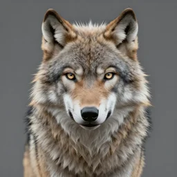 fantasy wolf portrait, eye contact, Paul Lehr, in Vincent Di Fate color scheme, featured in artstation, octane render, cinematic, elegant, intricate, 8k