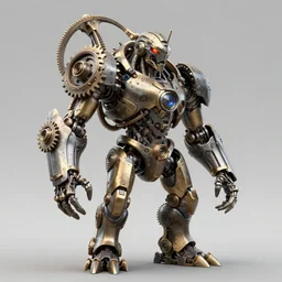 highly detailed gear based lifeform
