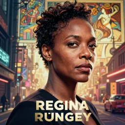 regina king, hyperrealistic portrait, bladerunner street, art of elysium by jeremy mann and alphonse mucha, fantasy art, photo realistic, dynamic lighting, artstation, poster, volumetric lighting, very detailed face, 4 k, award winning