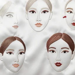 Embroidered silk faces. 3840 2160 cgsociety