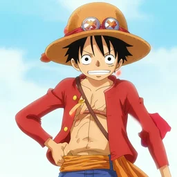 monkey d luffy in the style of avatar the last air bender