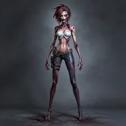full body painting of tracer from overwatch, in style of zdzisław beksinski, scary, horror, 4 k, feminine facial features, overwatch tracer character, horror, body horror, disturbing, detailed face, tall, long legs,