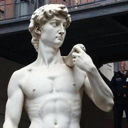 statue of david stolen, police find under bridge in new york