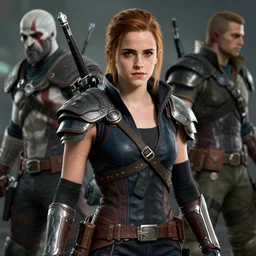 emma watson in gears of war destiny 2 witcher 3 god of war tomb raider cyberpunk 2 0 7 7 overwatch highly detailed, extremely high quality, hd, 4 k, professional photographer, 4 0 mp, lifelike, top - rated, award winning, realistic, detailed lighting, detailed shadows, sharp, edited, corrected, trending