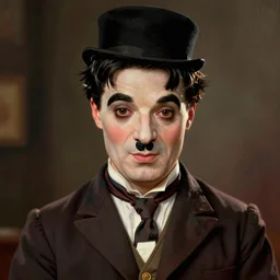 charlie chaplin portrait vexel art style