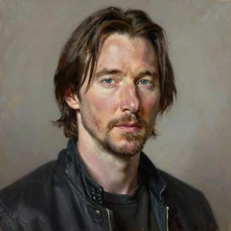 keanu reeves portrait, highly detailed oil painting,