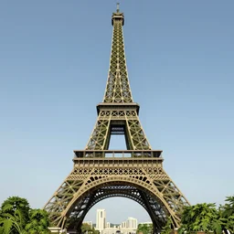 eiffel tower made of weed leaves, clear sky, scifi character portrait by greg rutkowski esuthio craig mullins