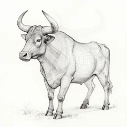 taurus, wireframe, water color, spain, 8 k