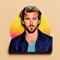 pop art pin - up by ryan gosling