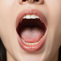 close up photo of open female mouth with eye inside, 4 k, high quality, perfect details, sharp, photo of a year winner