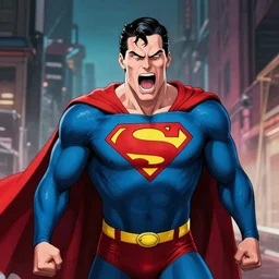 Superman yelling< evil