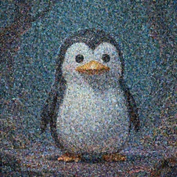 anthropomorphic Penguin (Five Nights at Freddy's) in Gears of War cover art, ultra wide lens shot , tiny, small, short, cute and adorable, pretty, beautiful, DnD character art portrait, matte fantasy painting, eerie, DeviantArt Artstation, by Jason Felix by Steve Argyle by Tyler Jacobson by Peter Mohrbacher, cinematic lighting
