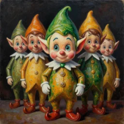 intricate five mr. keebler the cookie elf, oil on canvas, hdr, high detail, photo realistic, hyperrealism, surrealism, cinematic, matte finish, high contrast, 3 d depth, centered, masterpiece, vivid and vibrant colors, enhanced light effect, enhanced eye detail, artstationhd