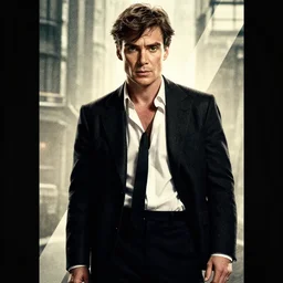a movie poster of cillian murphy as the next james bond