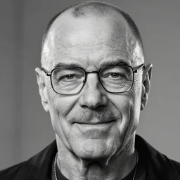 photo of Saul Goodman from Breaking Bad as GigaChad, Black and White, Close-Up, Ridiculously Handsome, Smiling, Big Chin, Serious, Award Winning Photo, HD