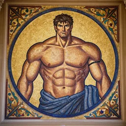 renaissance mosaic of one punch man