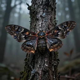 Demon moths darkart creepy 8k hyperrealism