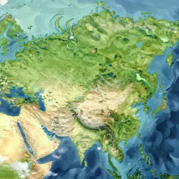 synthetic map of a large fantasy world with various biomes, highly detailed, smooth, sharp focus, artstation, illustration by makoto shinkai and moebius and jean giraud