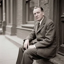 a gentlemen sitting in the street 1950 old photograph national geographic award winning