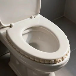 toilet seat made of teeth