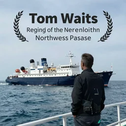 A still from a documentary about Tom Waits searching for the Northwest Passage, award winning